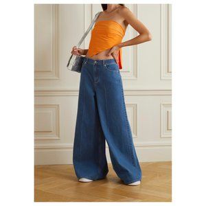 Tibi "Murray" Wide Leg High Waisted Jeans | Blue Denim | Size 26 | JNCO Y2K